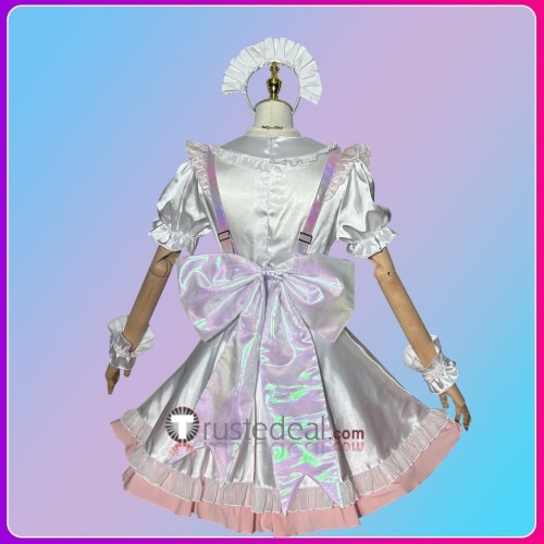 Needy Streamer Overload NEEDY GIRL OVERDOSE OMGkawaiiAngel chan KAngel White Maid Lolita Dress Cosplay Costume