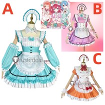Love Live AiScReam Presents TOPPING LIVE Kurosawa Ruby Shiki Wakana Ayumu Ueharas Maid Pink Green Orange Cosplay Costume 2