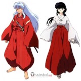 Inuyasha Kikyo Inuyasha Red White Kimono Cosplay Costume