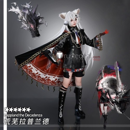Arknights Lappland the Decadenza Black Cosplay Costume