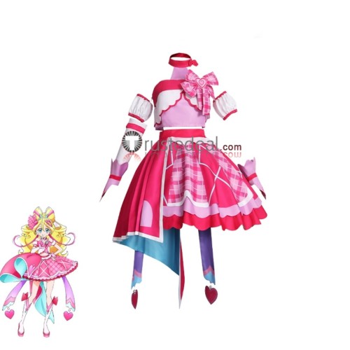 Kimi to Idol Pretty Cure Sakura Uta Pink Cosplay Costume