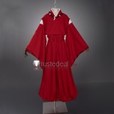 Inuyasha Kikyo Inuyasha Red White Kimono Cosplay Costume