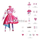 Kimi to Idol Pretty Cure Sakura Uta Pink Cosplay Costume