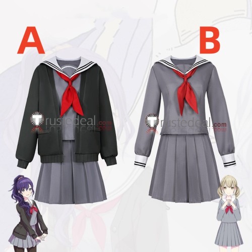 Project Sekai Colorful Stage PJSK Asahina Mafuyu Azusawa Kohane School Uniform Grey Cosplay Costume