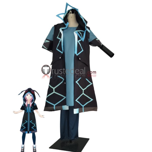 Vtuber Virtual YouTuber KAF Kafu First Form Hinadori Black Cosplay Costume
