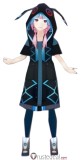 Vtuber Virtual YouTuber KAF Kafu First Form Hinadori Black Cosplay Costume