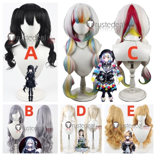 Magical Girl Witch Trials Mahou Shoujo no Majo Saiban Nanoka Kurobe Natsume Jogasaki Noah Toono Hanna Saeki Millia Black Grey White Blonde Cosplay Wig