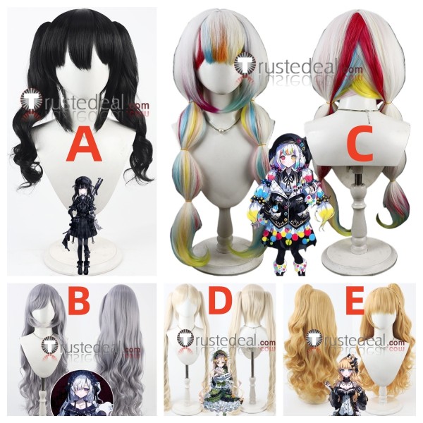 Magical Girl Witch Trials Mahou Shoujo no Majo Saiban Nanoka Kurobe Natsume Jogasaki Noah Toono Hanna Saeki Millia Black Grey White Blonde Cosplay Wig