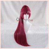 Puella Magi Madoka Magica Sakura Kyoko Braid Long Ponytails Wine Red Cosplay Wig