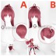 Puella Magi Madoka Magica Sakura Kyoko Wine Red Ponytail Cosplay Wig