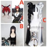 Zenless Zone Zero ZZZero Komano Manato Red Black Hoshimi Miyabi Black Dialyn Black White Styled Cosplay Wig
