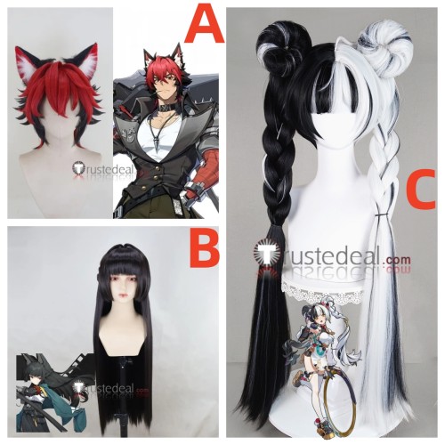Zenless Zone Zero ZZZero Komano Manato Red Black Hoshimi Miyabi Black Dialyn Black White Styled Cosplay Wig