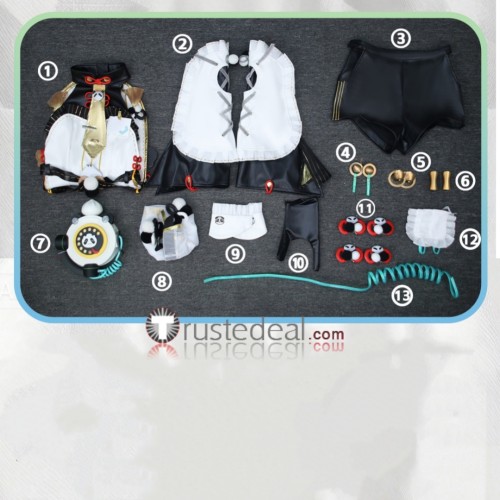 Zenless Zone Zero ZZZero Dialyn Black White Outfit Cosplay Costume