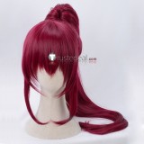 Puella Magi Madoka Magica Sakura Kyoko Braid Long Ponytails Wine Red Cosplay Wig