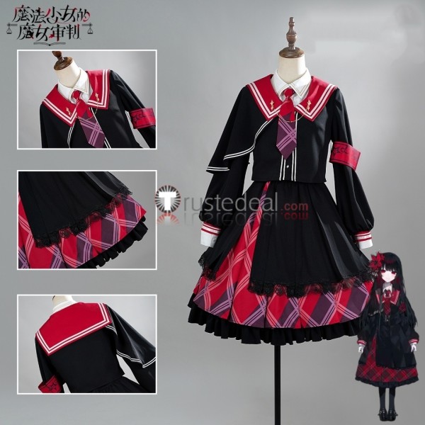 Magical Girl Witch Trials Mahou Shoujo no Majo Saiban Nikaido Hiro Red Black Uniform Cosplay Costume
