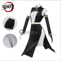 Kimetsu no Yaiba Demon Slayer Tengen Uzui Genderbend Female Black Cosplay Costume