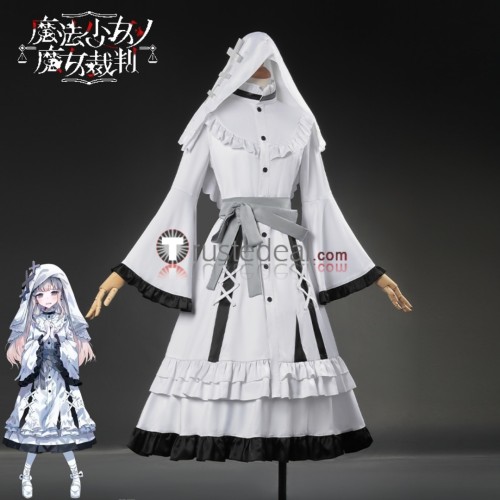 Magical Girl Witch Trials Mahou Shoujo no Majo Saiban Hikami Meruru White Cosplay Costume
