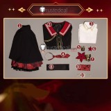 Magical Girl Witch Trials Mahou Shoujo no Majo Saiban Nikaido Hiro Red Black Uniform Cosplay Costume 3