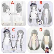 Zootopia Officer Judy Hopps Bun Gijinka Braid Grey Ponytails Cosplay Wig