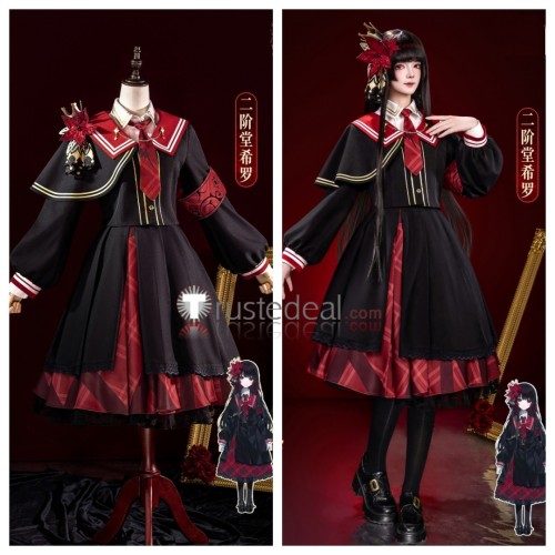 Magical Girl Witch Trials Mahou Shoujo no Majo Saiban Nikaido Hiro Red Black Uniform Cosplay Costume 3