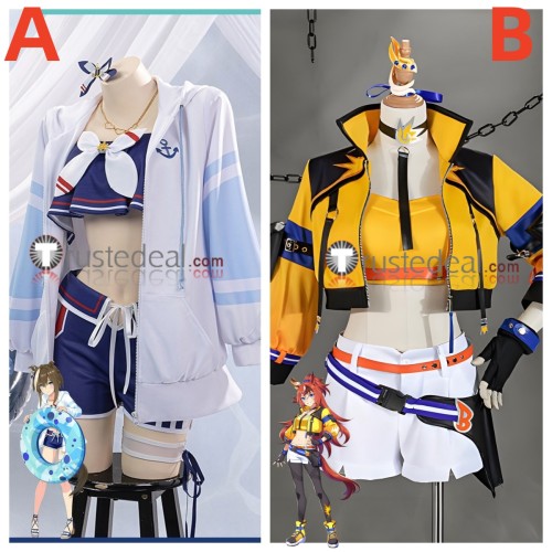 Uma Musume Pretty Derby Cheval Grand Summer Swimsuit The Decisive Bubble Gum Fellow Cosplay Costume