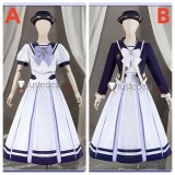 Uma Musume Pretty Derby Summer Blue White Winter Uniform Cosplay Costume