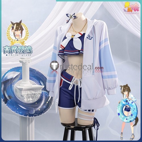 Uma Musume Pretty Derby Cheval Grand Summer Swimsuit The Decisive Bubble Gum Fellow Cosplay Costume