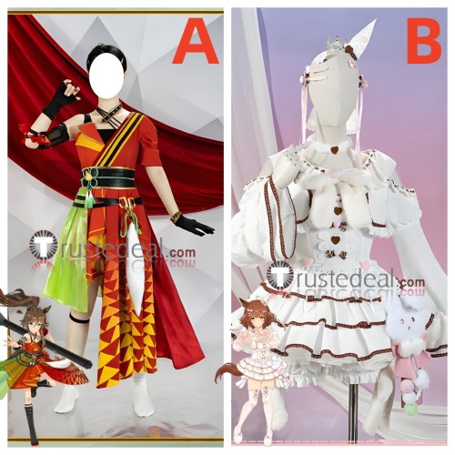 Uma Musume Pretty Derby Everlasting Sweet Treat Aston Machan Valentine Mr.C.B Dazzling Kabuki Flower New Year Cosplay Costume