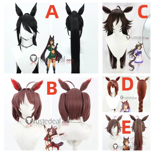 Uma Musume Pretty Derby Symboli Kris S Gran Alegria Mr. C.B. Super Creek Black Brown Cosplay Wigs