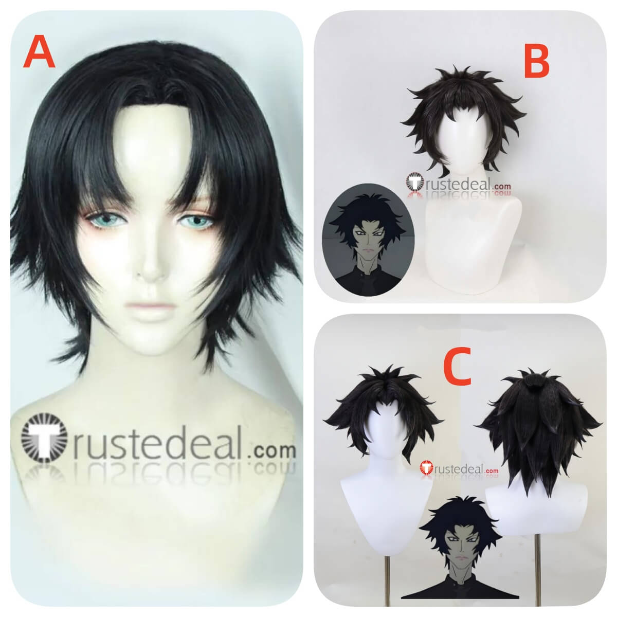 Devilman Crybaby Akira Fudo Black Styled Cosplay Wig