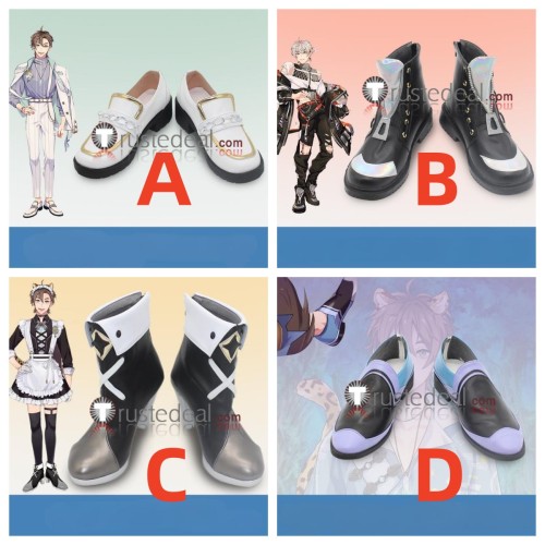 NU Carnival Eiden Maid Black White Cosplay Shoes Boots