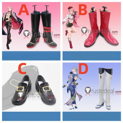 NU Carnival Aster Edmond Black White Pink Cosplay Shoes Boots