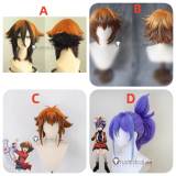 YuGiOh Jaden Yuki Celina Serena Purple Ponytail Orange Brown Styled Cosplay Wig