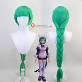 Pokemon Legends ZA Hex Maniac Lebanne Green Purple Black Styled Cosplay Wig