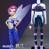 Winx Club Tecna Aisha Fairy Purple Blue Cosplay Costume
