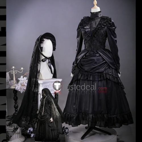 Elden Ring Nightreign The Revenant Darkness Skin Black Cosplay Costume