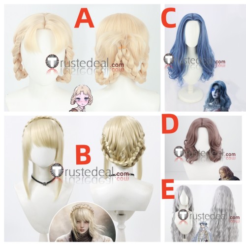 Elden Ring Rya Leda Ranni Melina The Revenanty Blonde Blue Brown Grey Cosplay Wig
