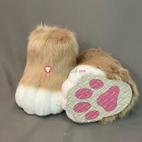 Anime Kawaii Cute Cat Neko Paw Furry Black White Gray Pink Shoes Cosplay Props