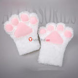 Anime Kawaii Cute Cat Neko Paw Furry Black White Gray Pink Gloves Cosplay Props