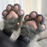 Anime Kawaii Cute Cat Neko Paw Furry Black White Gray Pink Gloves Cosplay Props