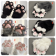 Anime Kawaii Cute Cat Neko Paw Furry Black White Gray Pink Gloves Cosplay Props