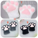 Anime Kawaii Cute Cat Neko Paw Furry Black White Gray Pink Gloves Cosplay Props