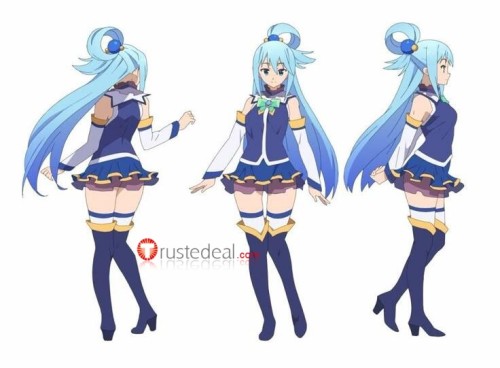 Konosuba Gods Blessing on this Wonderful World Aqua Long Blue Styled Cosplay Wig