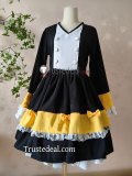 Clock Over Orquesta Tenma Rikka Black Dress Cosplay Costume