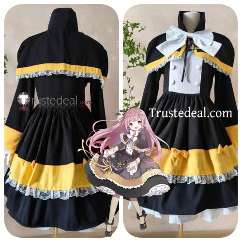 Clock Over Orquesta Tenma Rikka Black Dress Cosplay Costume