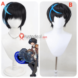 Guilty Gear Strive Unika Black Blue Styled Cosplay Wig