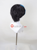 Guilty Gear Strive Unika Black Blue Styled Cosplay Wig