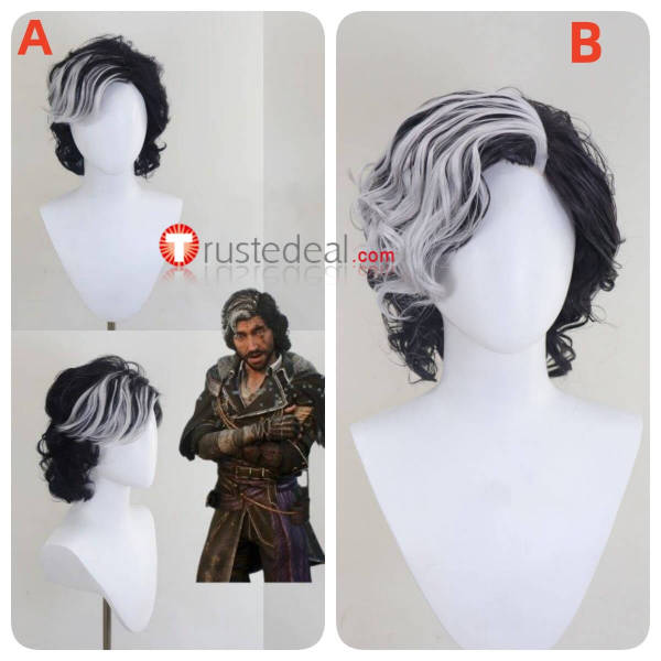 Clair Obscur Expedition 33 Verso Black Silver Styled Cosplay Wig