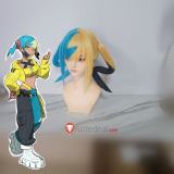 Pokemon Legends Z-A ZA Canari Blonde Yellowish Blue Styled Anti Gravity Cosplay Wig