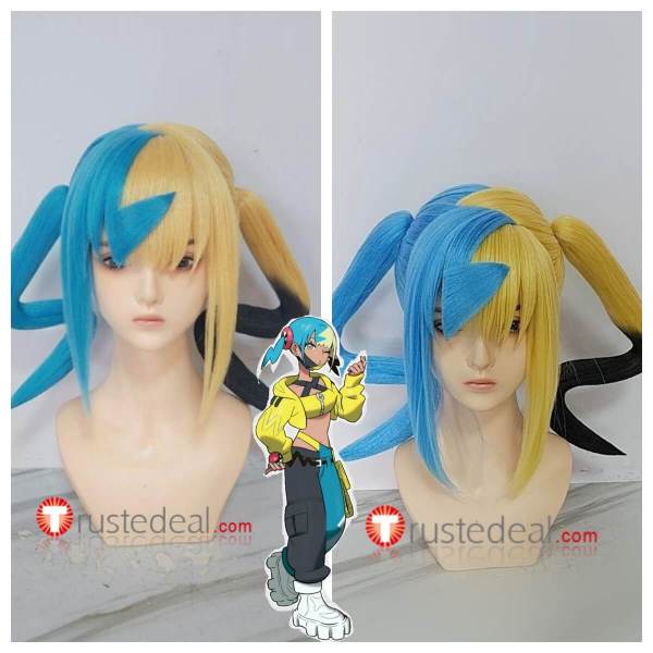Pokemon Legends Z-A ZA Canari Blonde Yellowish Blue Styled Anti Gravity Cosplay Wig